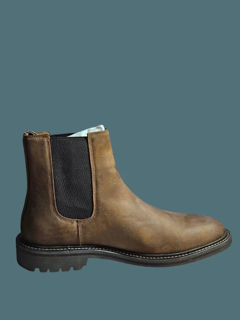 Quince Cow Leather Chelsea Rugged Lug Sole Pull Tab Boots Men Size 13